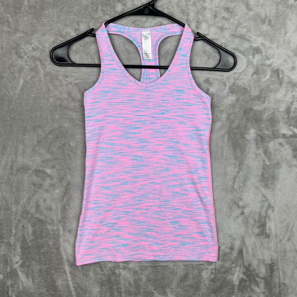 Ivivva Girls Size 10 Pink Blue Ombre‎ Racerback Athletic Tank Top
